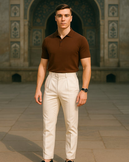 Brown Waffle Polo — Limited Drop, Never Restocked