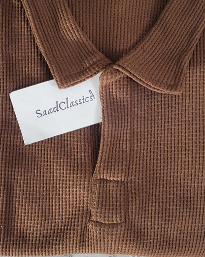 Brown Waffle Polo — Limited Drop, Never Restocked