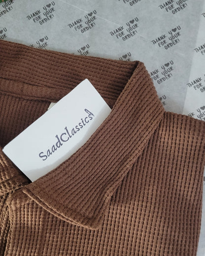 Brown Waffle Polo — Limited Drop, Never Restocked