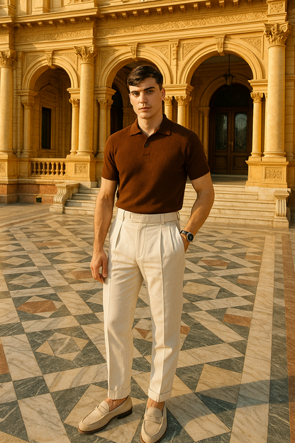 Brown Waffle Polo — Limited Drop, Never Restocked